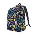 thumbnail image 2 of Balery Colorful Space Vintage Canvas Backpack for Men and Women - Large Capacity, Durable Travel Laptop Bag for School, Work, Hiking, and Outdoor Activities, 2 of 7