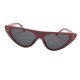 thumbnail image 5 of Gafas de sol del ojo de gato Yinane UV400 Lente gris Marco rojo negro, 5 of 5