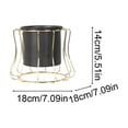 thumbnail image 3 of Weloille Wrought Iron Cylinder Flower Pot, Rustproof Drainage Hole Design Stable Planter, Modern Simple Style Decorative Plant Container for Indoor Outdoor Balcony Garden Patio Decor, 3 of 6