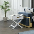 thumbnail image 2 of Furniture of America Sienna 1-Drawer Wood White End Table, 2 of 8