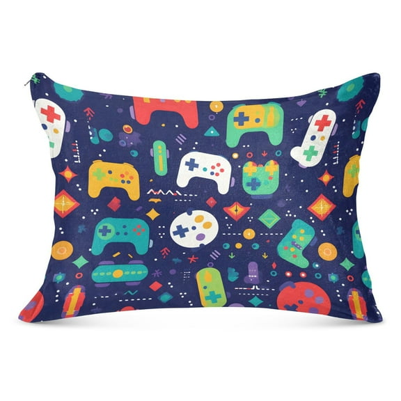 Games Consoles Plush Pillow Cases Standard Size Ultra Soft Warm Pillowcases with Zipper 20"x26"