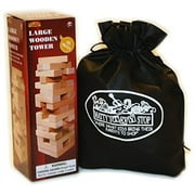 Large Wooden Tower Deluxe Stacking Game with Exclusive "Matty's Toy Stop" Storage Bag