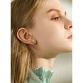 thumbnail image 3 of U7 Infinity Stud Earrings with Heart Birthstone August Peridot Earrings for Women Sterling Silver Eternity Love Infinity Jewelry Birthday Mother's Day Gift for Mom Daughter, 3 of 9
