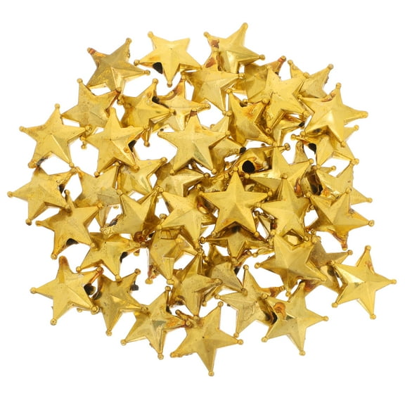 KAKOWELY Gold Star Tree Topper Mini Christmas Decoration Plastic 50Pcs 0.8In