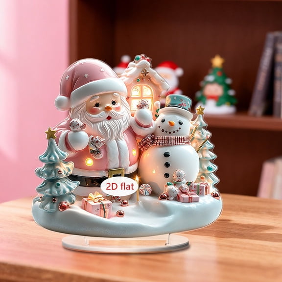 Mineart Christmas 2D Flat Decoration Ornaments, Festive Decorations and Holiday Gifts, Durable Material for Repeated Use