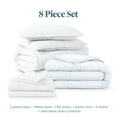 thumbnail image 4 of Bare Home 8-Piece Bedding Duvet and Sheet Set - Full Size, Sandwash White with White Duvet Insert, 4 of 10