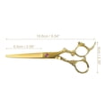 thumbnail image 3 of Hair Cutting Scissors 6.5 Inch Gold Finish Professional Barber Shears with Razor Sharp Blades, 3 of 4