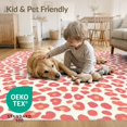 thumbnail image 4 of ODIKA Print Spotted Ombre Border Cheetah Inspired Motif Pink Leopard Refined Foldable Easy Care for Queen Size Bedroom, Under Bed, Master, 4 of 7