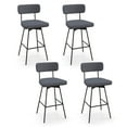 thumbnail image 1 of Costway 29" Upholstered Swivel Bar Stool Set of 4 with Padded Seat Footrest Metal Frame, 1 of 8