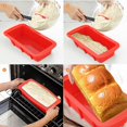 thumbnail image 4 of 2 Pcs Size Cake Mold Rectangular Silicone Baking Molds, Bread Mold 25.5*13*7cm, 4 of 5
