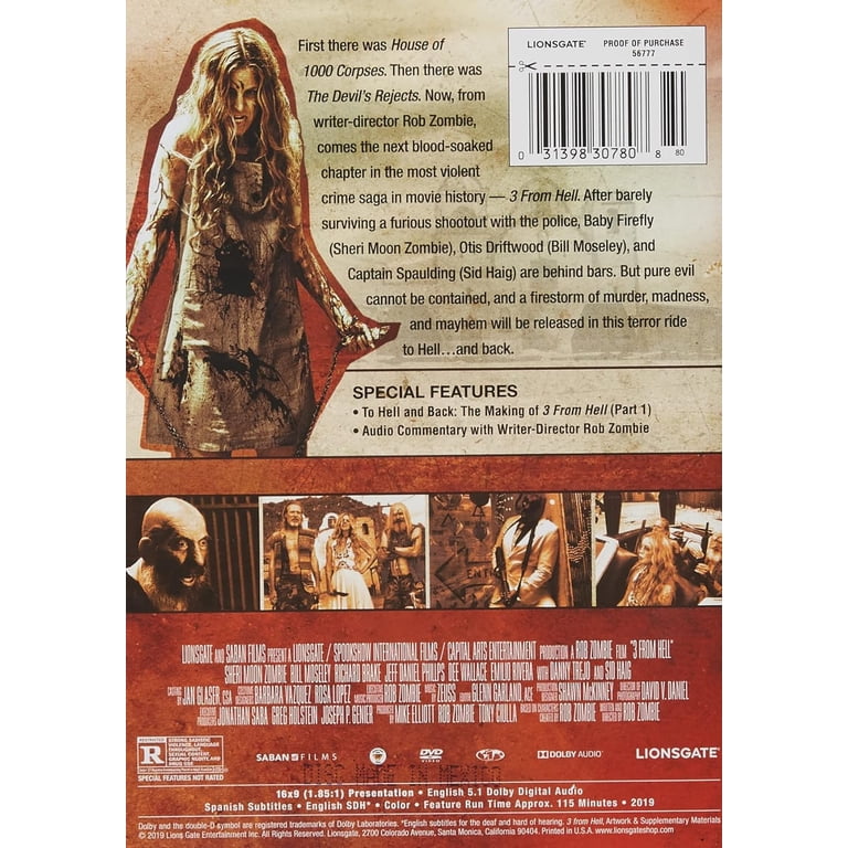 3 From Hell (DVD) - Walmart.com