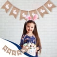 thumbnail image 4 of Taotanxi Easter Burlap Bunny Garland | Burlap Rabbit Garland Banner | Easter Decorations | Rustic White Bunny Garland for Mantle, 4 of 6