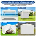 thumbnail image 5 of SANOPY 10' x 10' Pop up Canopy Tent, Canopy Shelter with 4 Removable Sidewalls and Sandbags, Outdoor Party Tent with Carry Bag for Backyard, Sliver White, 5 of 9