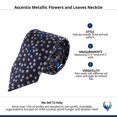 thumbnail image 4 of Ascentix Metallic Flowers and Leaves Necktie, 4 of 4