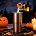 thumbnail image 5 of 10Pcs Halloween Straw Cover Cap, Pumpkin Ghost Straw, Reusable Cute Ghost Drinking Straw Topper Accessories, Portable Protector Plugs Decorations Gifts for Party Halloween, 5 of 7
