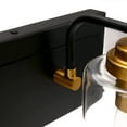 thumbnail image 3 of Briignite 3-Light Metal Bathroom Vanity Light Fixtures Over Mirror Vintage Bathroom Light Fixture Glass Matte Black and Bronze, 3 of 6