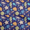 thumbnail image 1 of oneOone Rayon Navy Blue Fabric Beach Craft Projects Decor Fabric Printed By The Yard 56 Inch Wide, 1 of 4