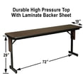 thumbnail image 4 of UrbanPro Adjustable Height 3/4" High Pressure Folding Seminar Table in Oak, 4 of 6