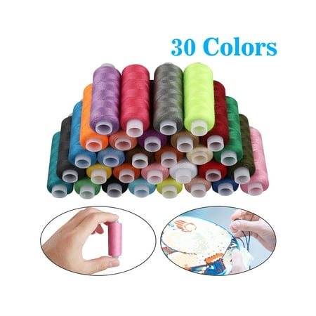 Casewin 30Pcs Sewing Threads Kit 250 Yards Polyester Thread Spools for Hand Machine Arts Crafts & Sewing Clothing Crafting Manual Embroidery Casewin 30Pcs Sewing Threads Kit 250 Yards Polyester Thread Spools for Hand Machine Arts Crafts & Sewing Clothing Crafting Manual Embroidery