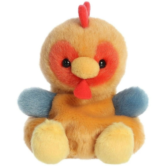 Aurora - Mini Brown Palm Pals - 4.5" Red Rooster - Adorable Stuffed Animal