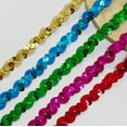 thumbnail image 2 of Firefly Hope 55 Yards Metallic Sequin Trim, Woven Braided Glitter Beaded Strip, Wave Rick Rack Ribbon for Sewing, Crafts & Wedding Decor, Pink, 2 of 3