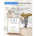 thumbnail image 5 of Waterdrop Backwash Spin Down Sediment Filter Whole House Pre-Filtration System, 50-Micron, 1" MNPT + 3/4" FNPT + 3/4"MNPT, Traps Rust, Dust, Sand, BPA Free, Heavy Duty 316L Molybdenum Alloy Build, 5 of 9