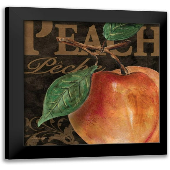 Williams, Todd 12x12 Black Modern Framed Museum Art Print Titled - French Fruit Peach