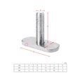 thumbnail image 2 of Kayak Rail/Track Screw & Nut Sliding Nut Silver Canoe T Nut Thread Hammer Head Tool M6 6mm, 2 of 4