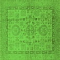 thumbnail image 1 of Ahgly Company Indoor Square Oriental Green Industrial Area Rugs, 7' Square, 1 of 4
