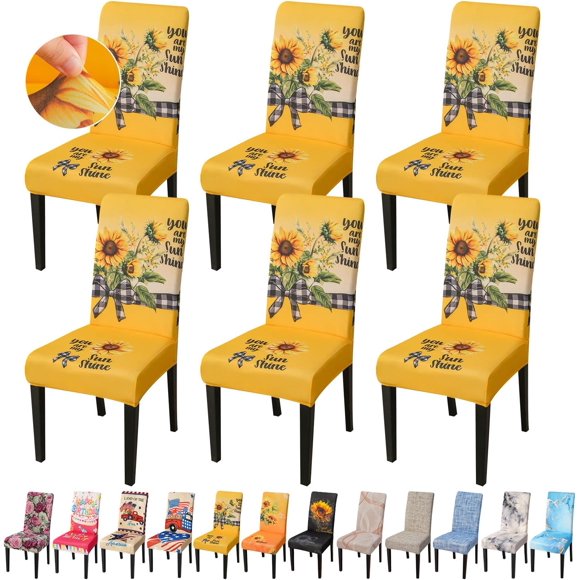 Dining Room Chair Covers Set of 12, High Stretch Chair Slipcover Removable Washable Chair Seat Protector Cover for Home Party Hotel Wedding Ceremony