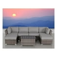 thumbnail image 2 of Living Source International 7-Piece Wicker / Rattan Sectional Set in Gray, 2 of 8