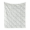 thumbnail image 1 of Clouds Soft Flannel Fleece Throw Blanket, Nursery Themed Pattern with Dreamy Sky with Dots and Stars, Cozy Plush for Indoor and Outdoor Use, 50" x 70", Pale Grey Pale Coffee, by Ambesonne, 1 of 5