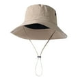 thumbnail image 2 of Bucket-Hats for Men Women with Adjustable Strap Sun Protection Casual Solid Color Breathable Windbreaker Hiking Fishing Fisherman Hat, 2 of 3