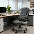 thumbnail image 2 of Vinsetto 400lb Big and Tall Office Chair with Microfibre Cloth,Flip-up Arm, 2 of 10