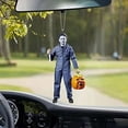 thumbnail image 1 of Colgante para espejo retrovisor de coche con personaje de película de terror, decoración de Halloween, colgante plano para espejo retrovisor de coche, suministros para fiestas y festivales., 1 of 5
