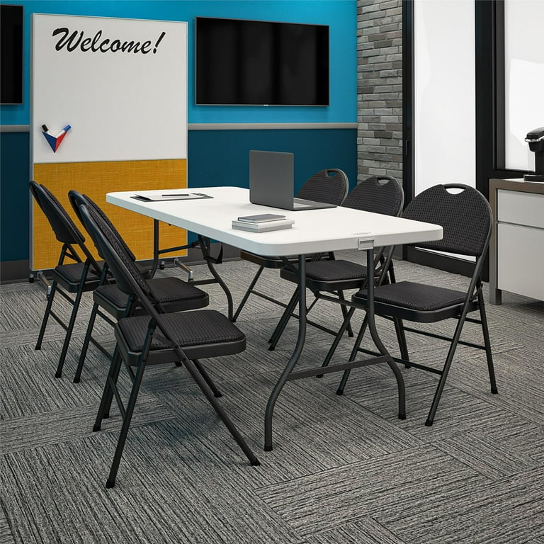 COSCO Commercial XL Comfort Fabric Padded Metal Folding Chair