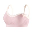 thumbnail image 2 of Vhkiploz Seamless Bralette for Women's Everyday Athletic Sporty Yoga Bra Solid Color Full Coverage Wireless Bra with Lace Adjustable Straps, 2 of 6