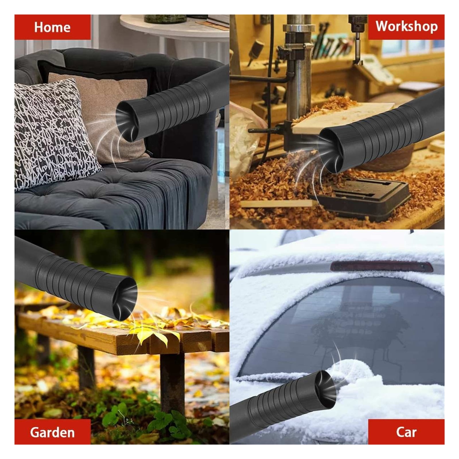 2000W 6 Gear Cordless Leaf Blower， Cordless Blower Wind Pressure Electric Air Blower， Sweeper Garden Tools For 18V Battery