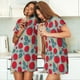 thumbnail image 4 of Fotbe Tomato Bata de Dormir para Mujer con Estampado, Camisón de Algodón de Manga Corta, Ropa de Dormir Casual, 4 of 6