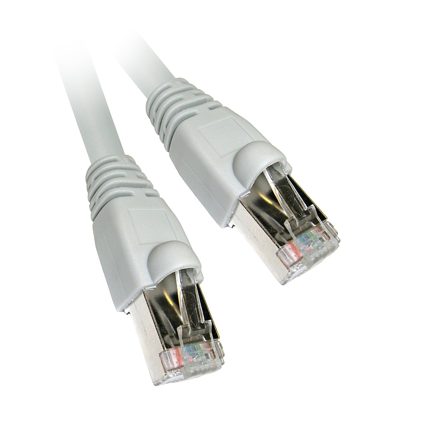 20 Foot Snagless/Molded Boot Shielded Cat6a Gray Ethernet Patch Cable 500 MHz 