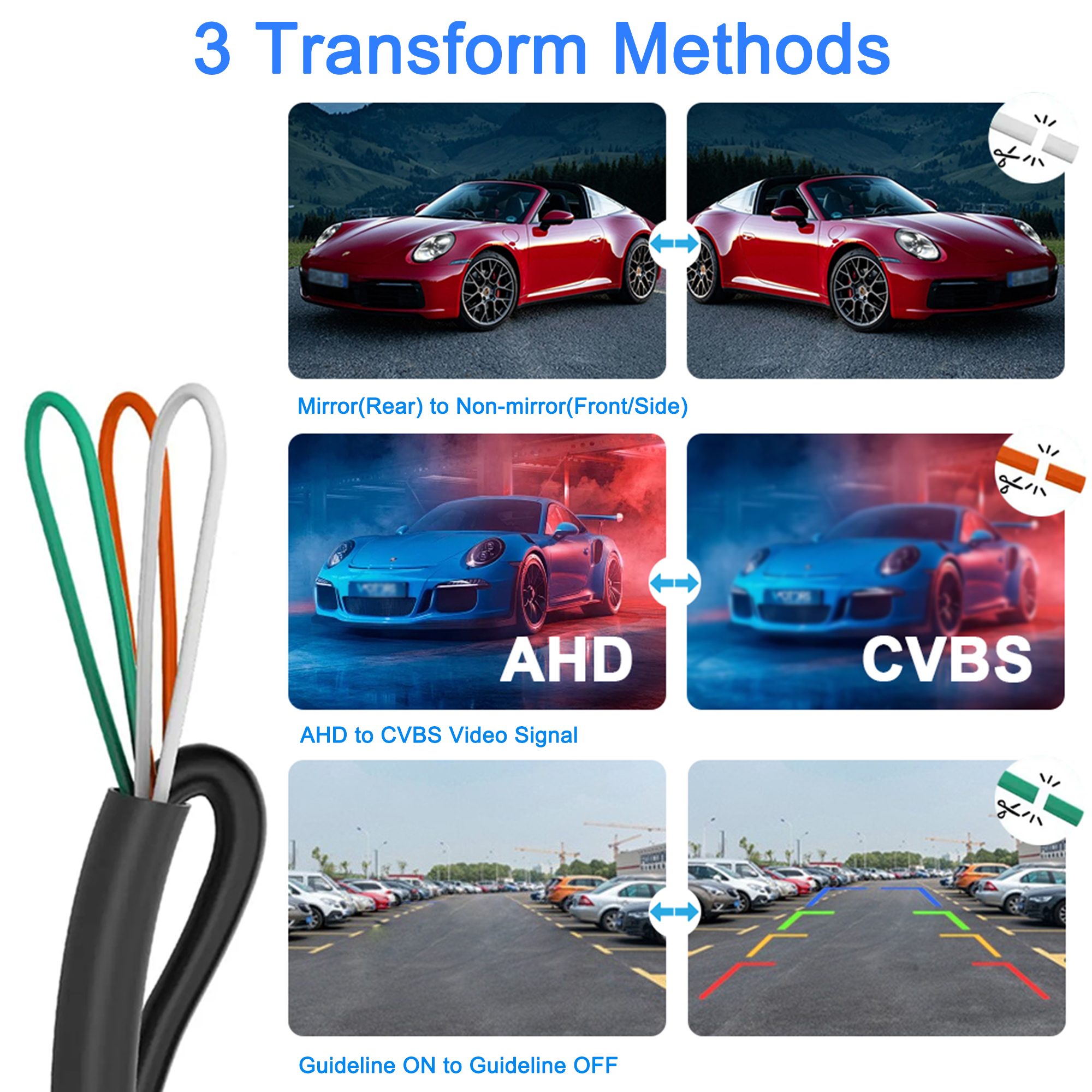 Unique Bargains AHD1080P Car Park Assist Backup Reverse Camera with Fisheye Lens