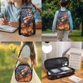 thumbnail image 3 of Jeiento Eagle Kids Backpack for School Girls 4PCS Backpacks for Teens American Flag 17 Inch Backpack with Lunch Bag Pencil Case Water Bottle Holder, School Bag Shoulder Strap Daypack, 3 of 7