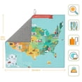 thumbnail image 3 of Easygdp USA Tourist Map Microfiber Dish Drying Mat for Kitchen Counter,Heat Resistant Drainer Mats with Non-slip Backed,Super absorbent, 3 of 8