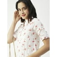 thumbnail image 5 of Moomaya Printed Cotton Top, Regular Fit Cotton Elbow Sleeve Casual Tunic Blouse, 5 of 8