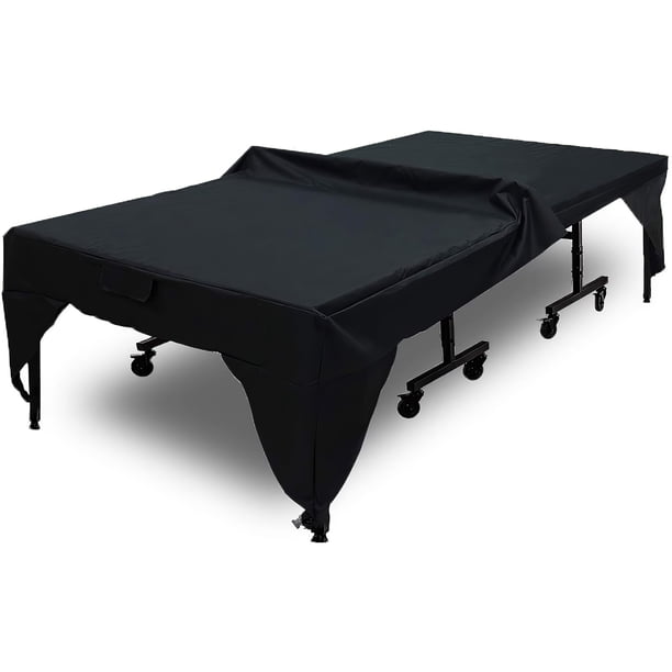 Cubierta De Mesa De Tenis De Mesa Cubierta De Mesa De Tela Oxford Recubierta De Negro Resistente Con Correa De Fijación Ajustable Cubierta Protectora De Mesa Para Exteriores matsuzay HA016176-00