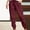 Wine, variant on TAGOLD Womens Summer Pants,Fashion Women Plus Size Drawstring Casual Solid Elastic Waist Pocket Loose Pants