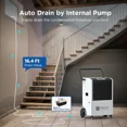 thumbnail image 4 of Moiswell 240-Pint Commercial Dehumidifier with Pump - Covers Large Spaces up to 8,000 Sq Ft, 4 of 8