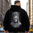 thumbnail image 2 of Big and Tall Men Hoodie Plus Size Hooded Sweatshirt Fleece Pullover 8XL H2 5KP9 G18, 2 of 8