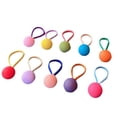 thumbnail image 2 of Visland 10Pcs Girls Hair Tie, Fashion Candy Color Star Heart Rabbit Round Ball Decor Elastic Hair Rope Rubber Band Ponytail Holder Headwear Hair Accessory for Daily Wear, 2 of 8