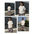 thumbnail image 7 of Arshiner Boys Summer Clothing Sets 3-button Short Sleeve Tee and Shorts Casual Outfits, 7 of 7